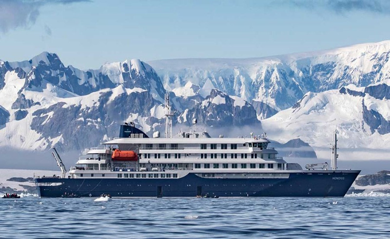 Oceanwide Expeditions Hondius ship in Antarctic waters